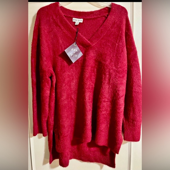 AVA & VIV V NECK SWEATER - Picture 2 of 7